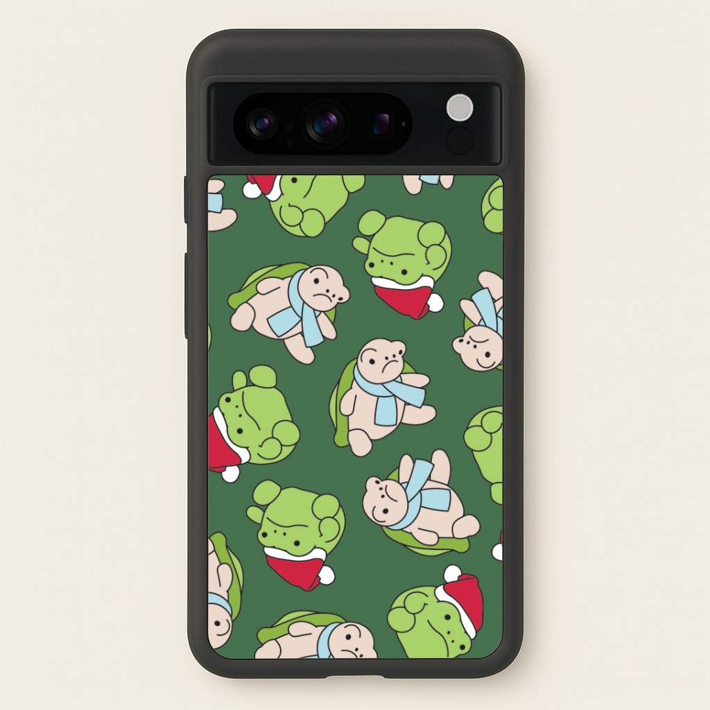 Grumpy Christmas Plushies Pattern Google Pixel 8 Pro Case
