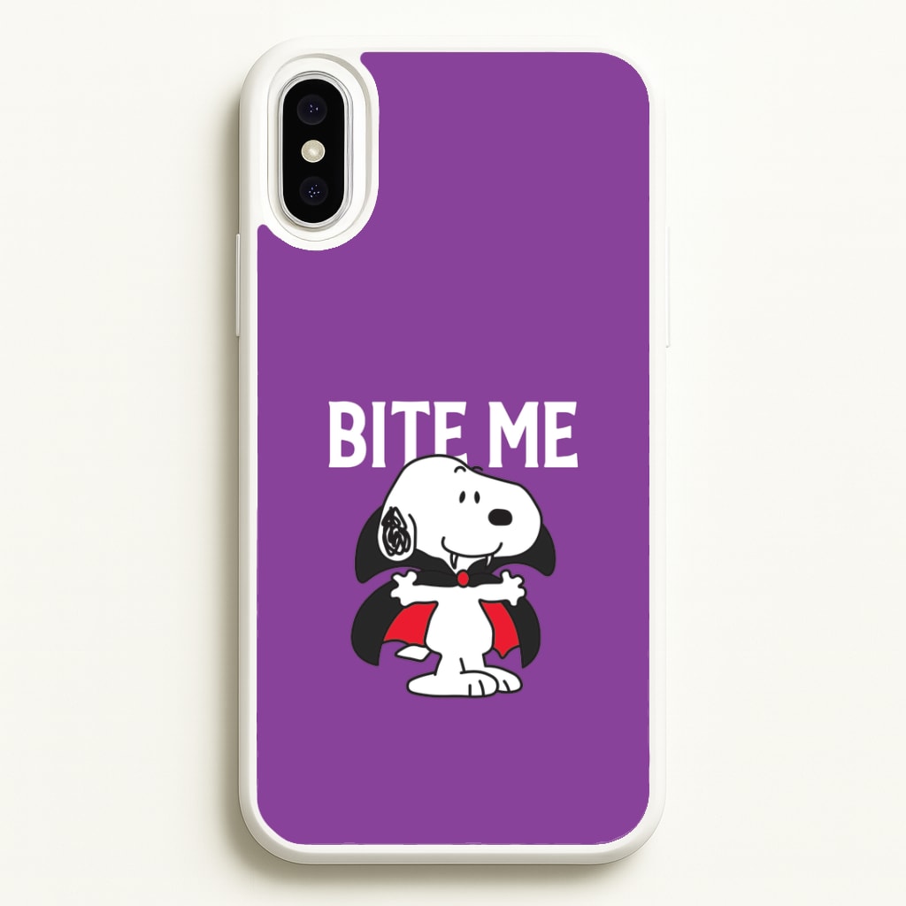 Bite Me Cartoon Beagle iPhone XS Max Case