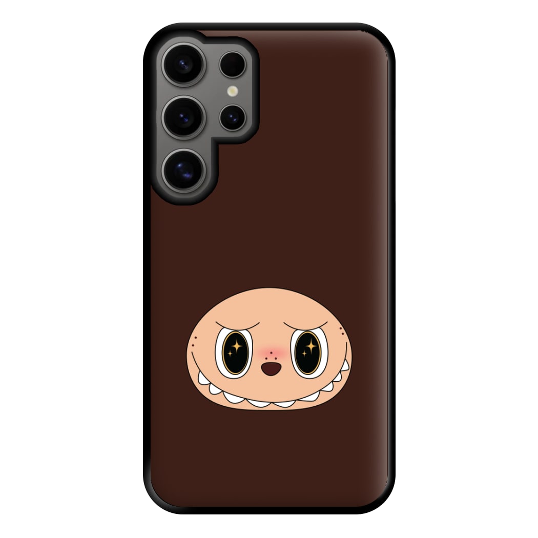 Cute Brown Monster Face Galaxy S24 Ultra Case