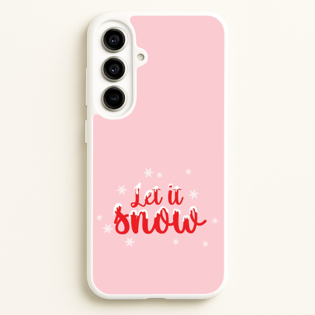 Let It Snow Snowflakes Galaxy A56 Case