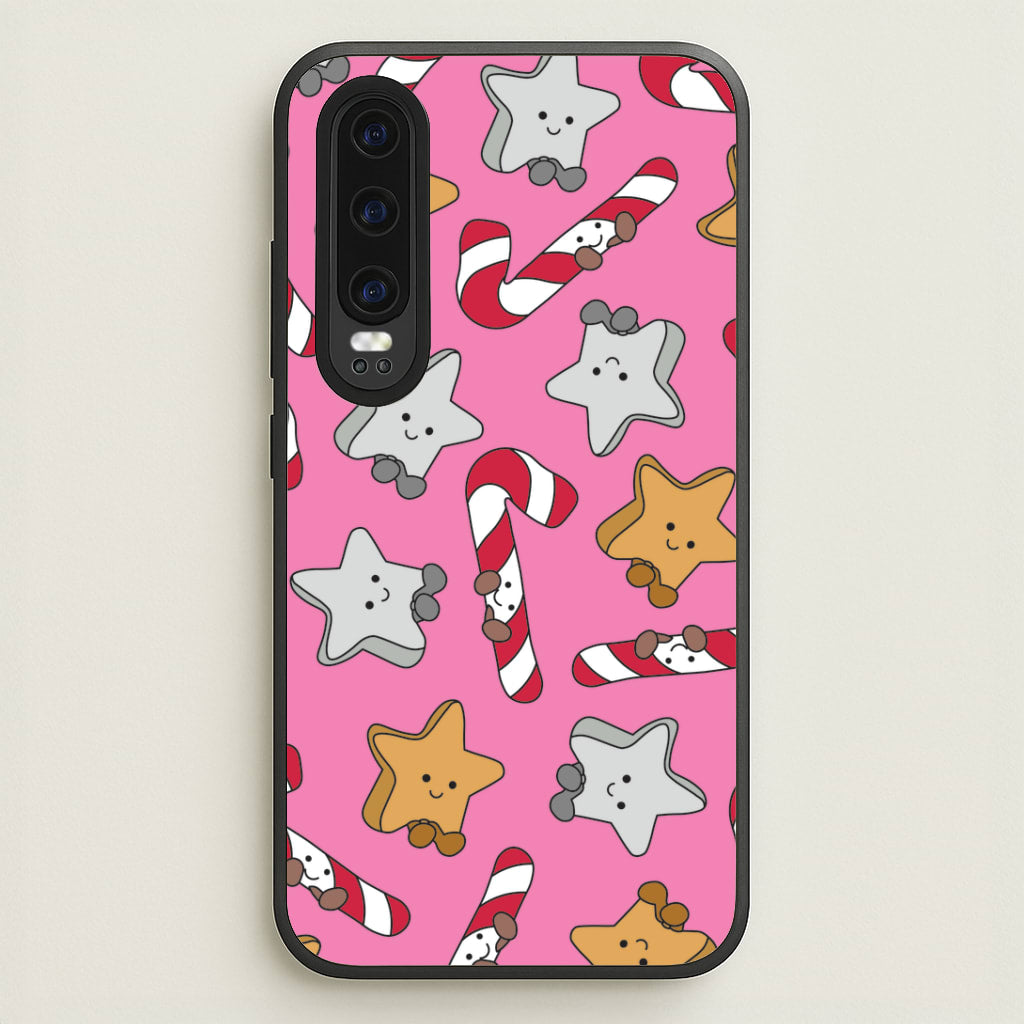 Pink Christmas Plushies Pattern Huawei P30 Case