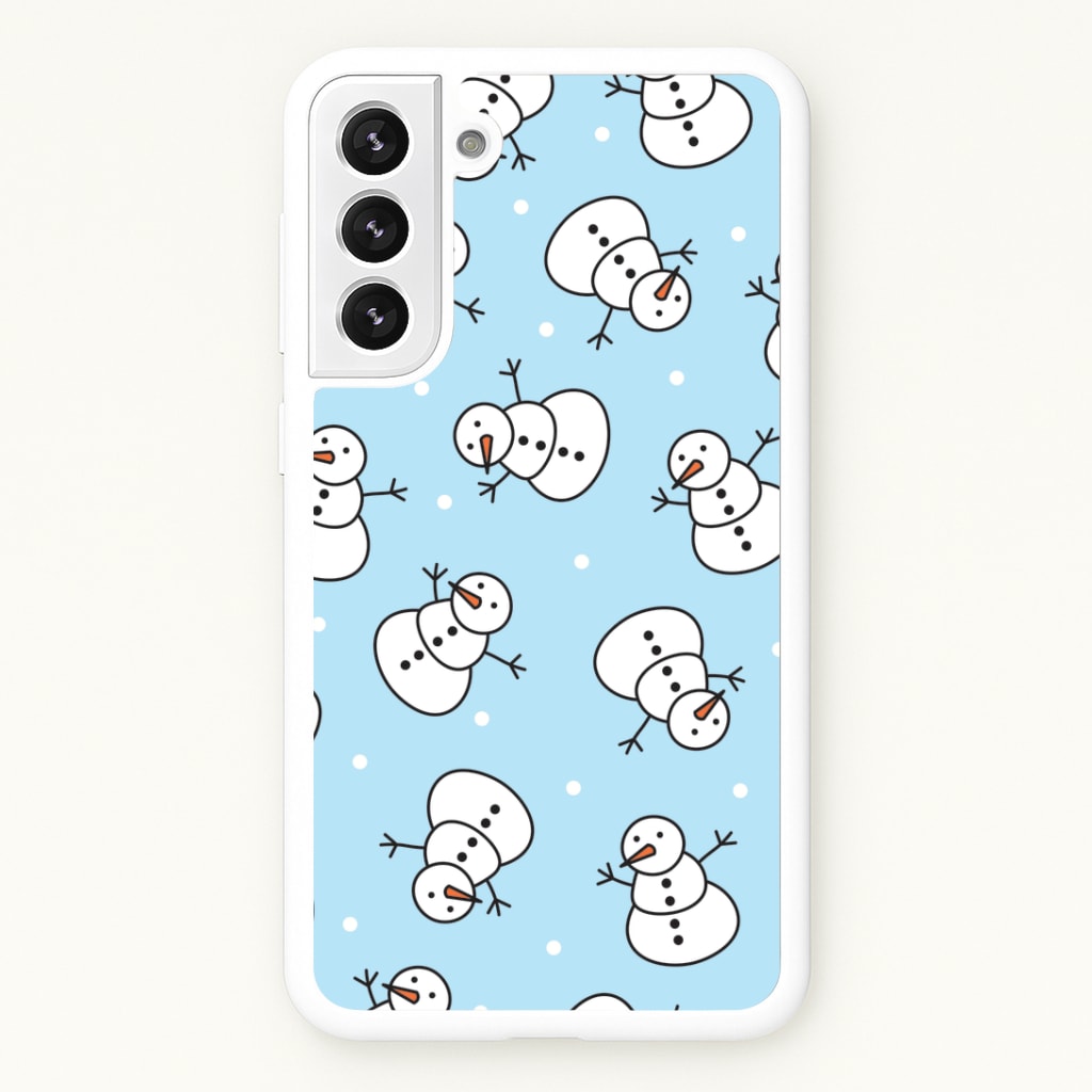 Cartoon Snowmen Pattern Galaxy S22 Case