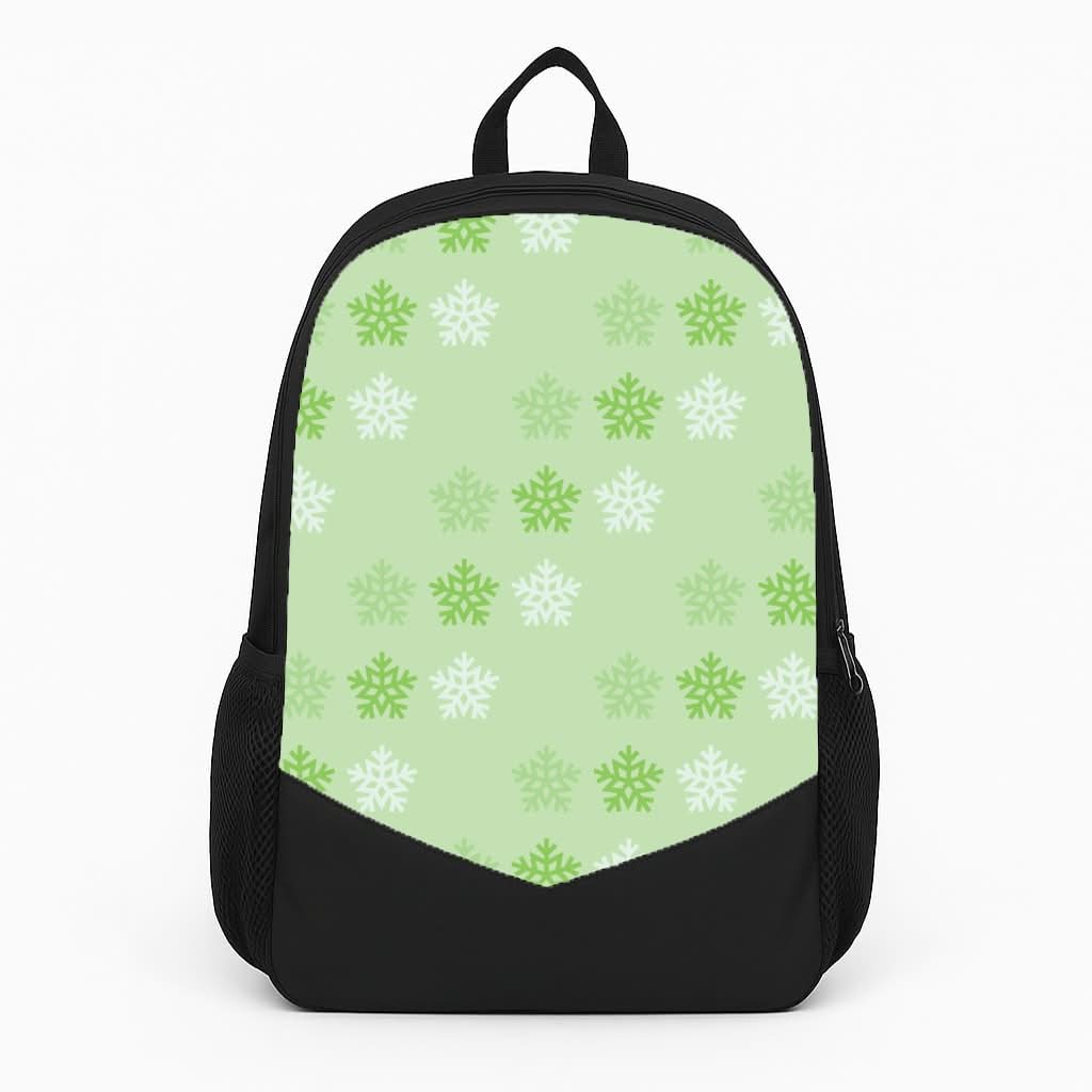 Green Slowflakes Christmas Pattern Backpack