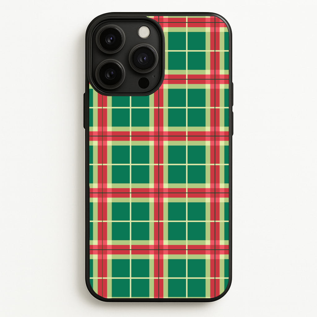 Red And Green Tartan II Christmas Pattern iPhone 13 Pro Case