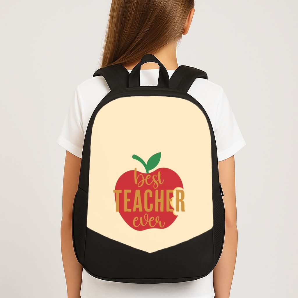 Apple Best Teacher Ever School Bag