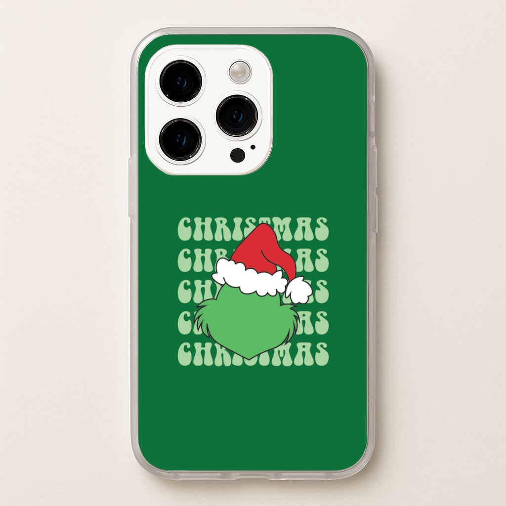 Green Creature Christmas iPhone 15 Pro Case