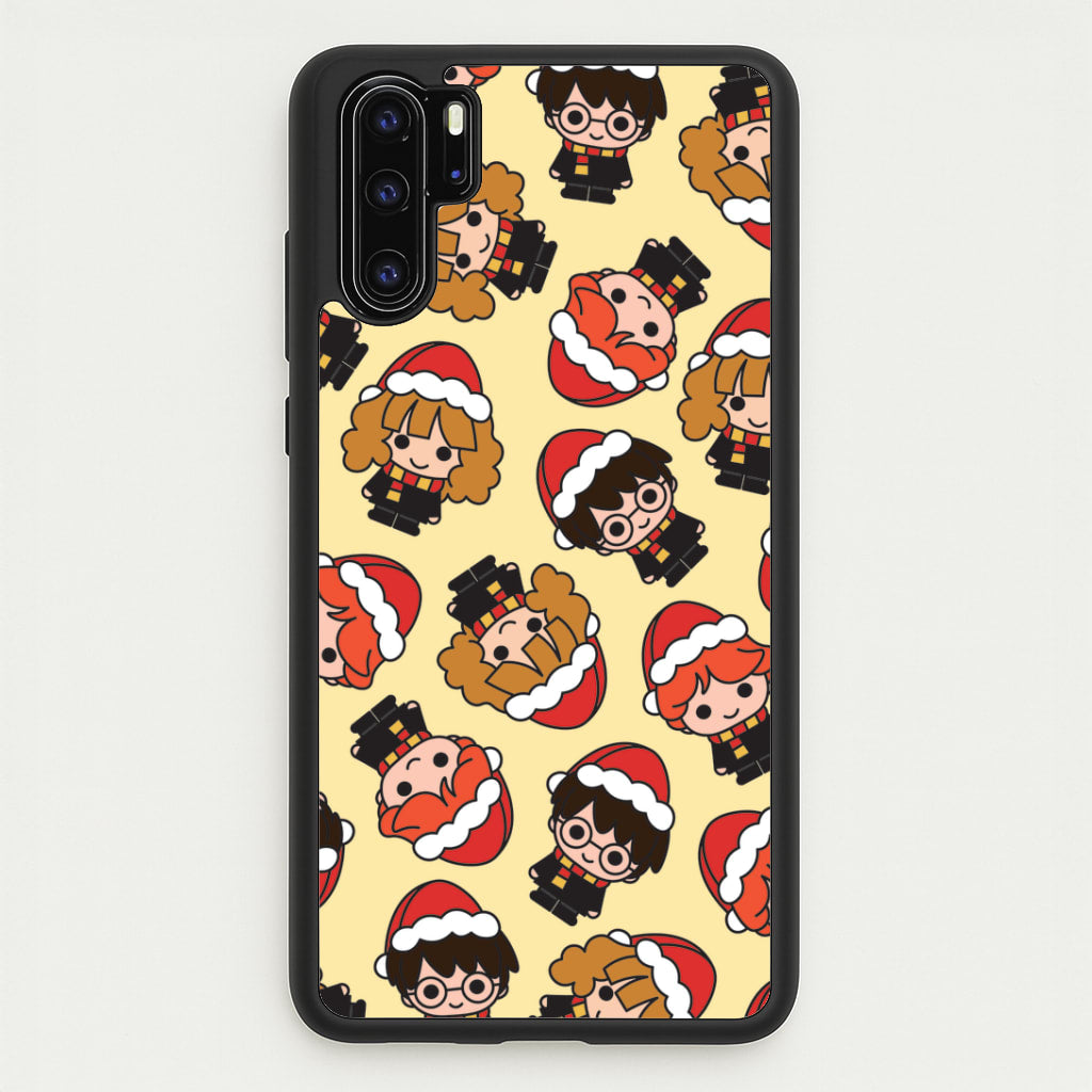 Wizards With Christmas Hats Pattern Huawei P30 Pro Case