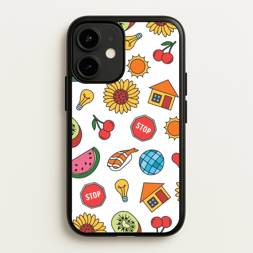 Harry Stickers Pattern iPhone 12 / 12 Pro Case