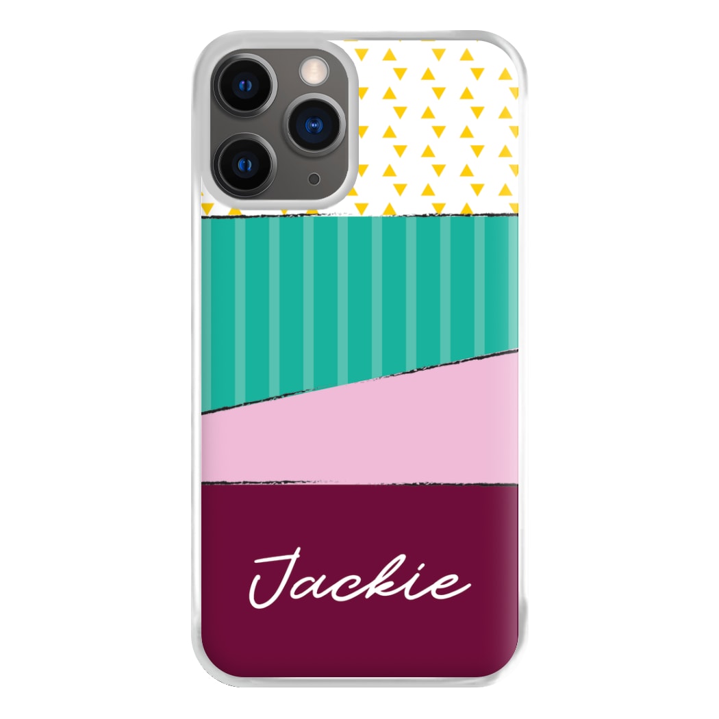 Geometric Patterns Personalised Name iPhone 12 Pro Max Case