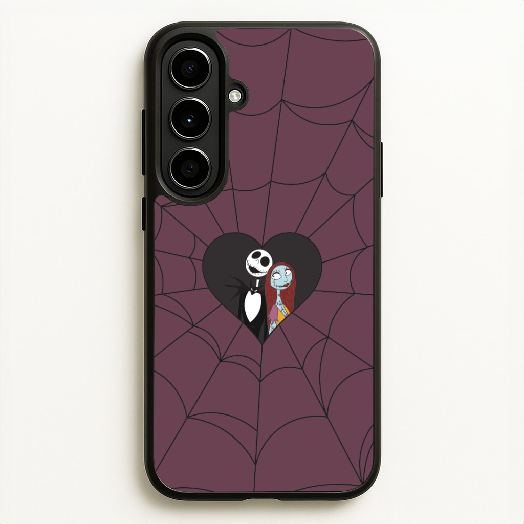 J And S Cobweb Heart Galaxy A56 Case