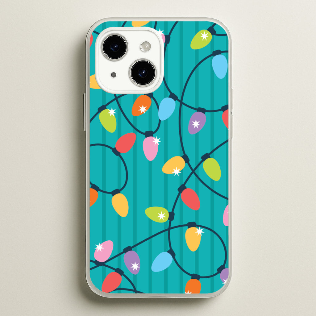 Funky Christmas Lights Pattern iPhone 14 Case