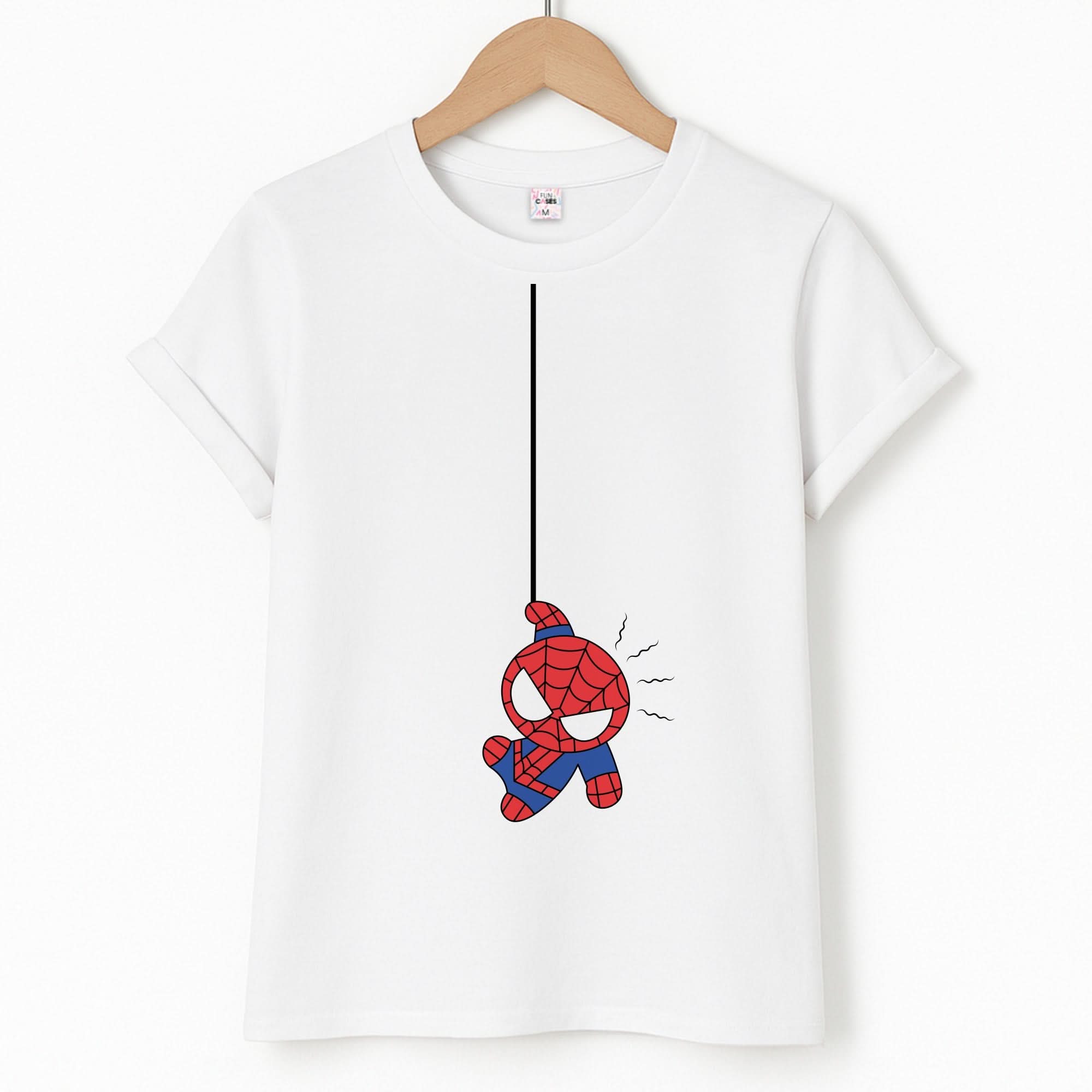 Blue Hanging Spider Hero Unisex T-Shirt