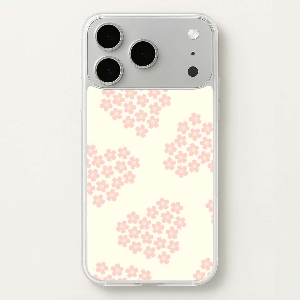 Flower Hearts Pattern iPhone 17 Pro Max Case