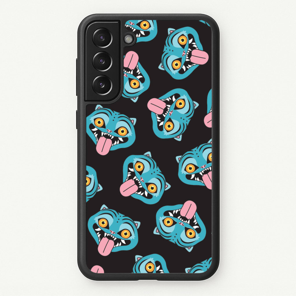 Demon Cat Pattern Galaxy S21 Case