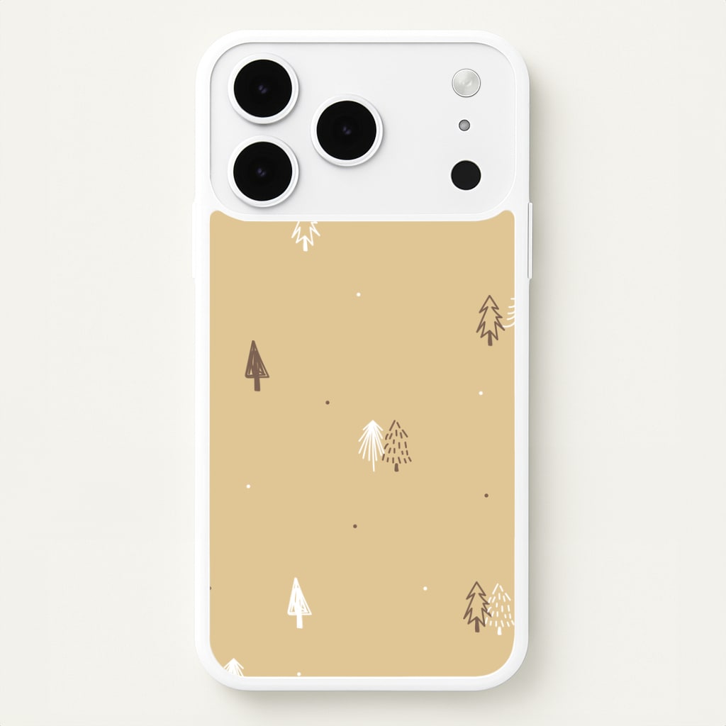 Minimal Christmas Trees Pattern iPhone 17 Pro Case