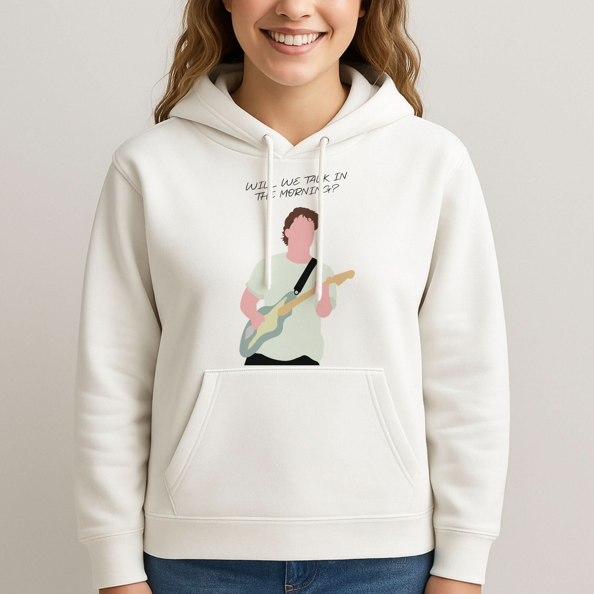 Will We Talk In The Morning Yellow Womans Hooded Sweatshirt