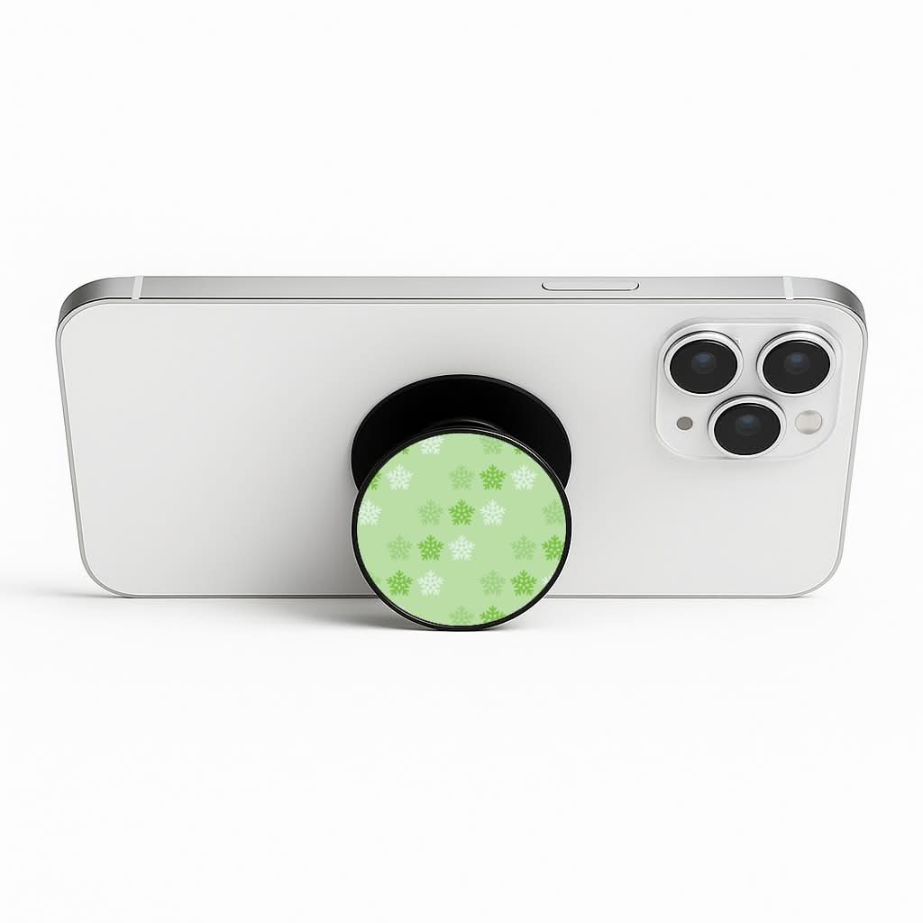 Green Slowflakes Christmas Pattern Phone Stand
