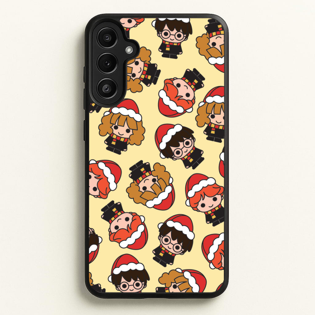 Wizards With Christmas Hats Pattern Galaxy A34 Case