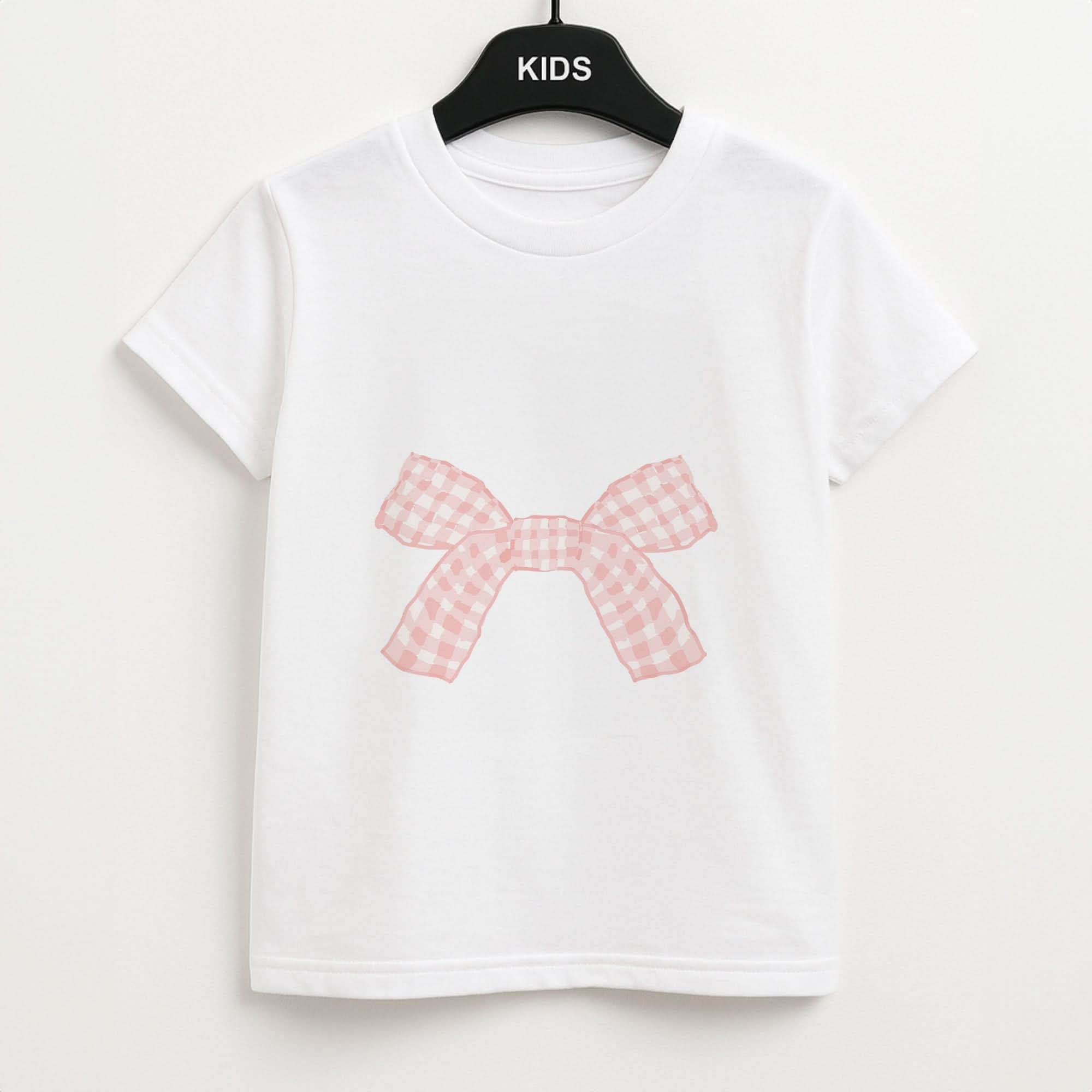 The Gingham Bow Kids Unisex T-Shirt