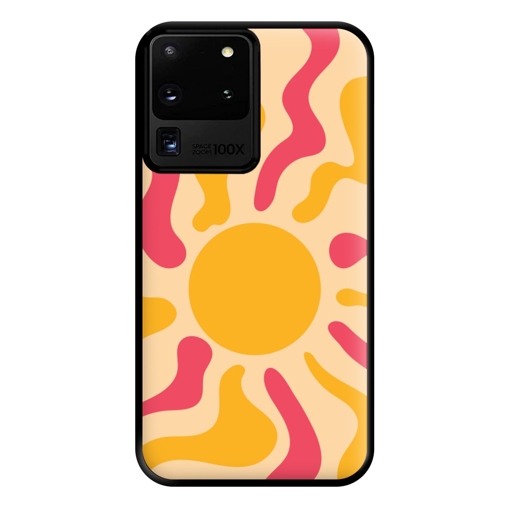 Yellow And Pink Abstract Sun Galaxy S20 Ultra Case