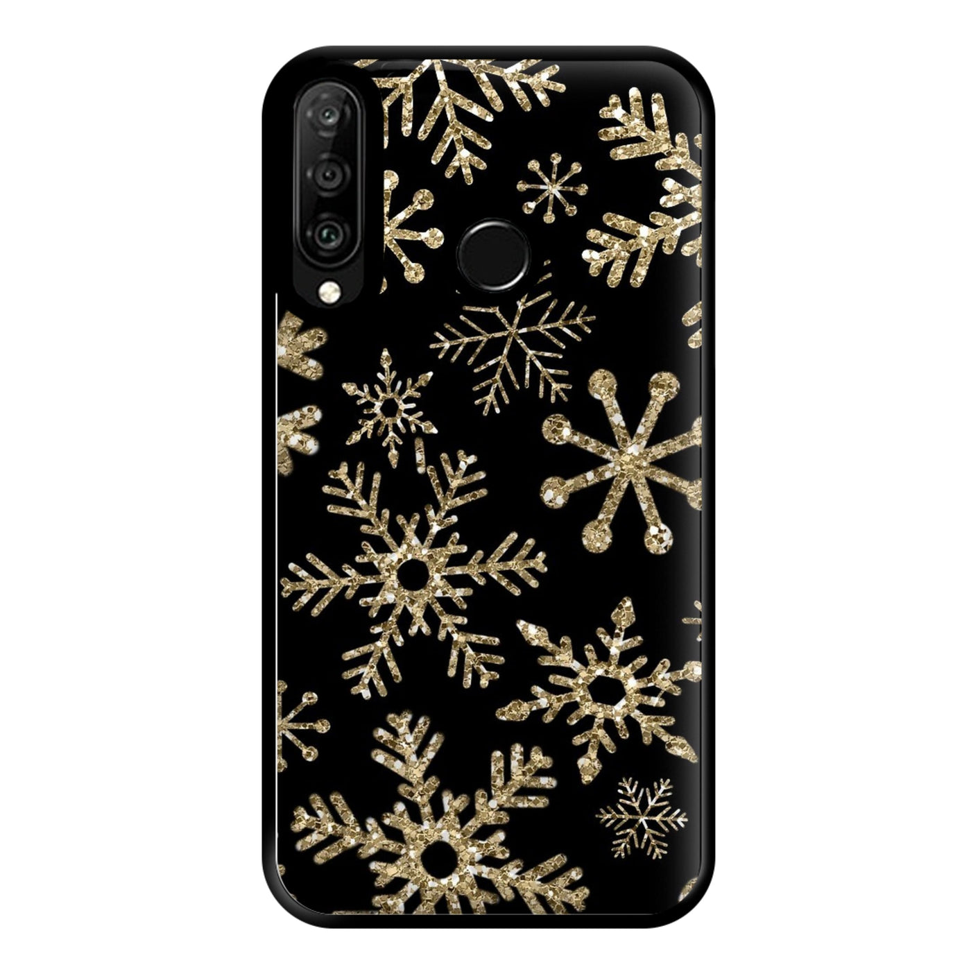 Gold Snowflake Pattern Phone Case
