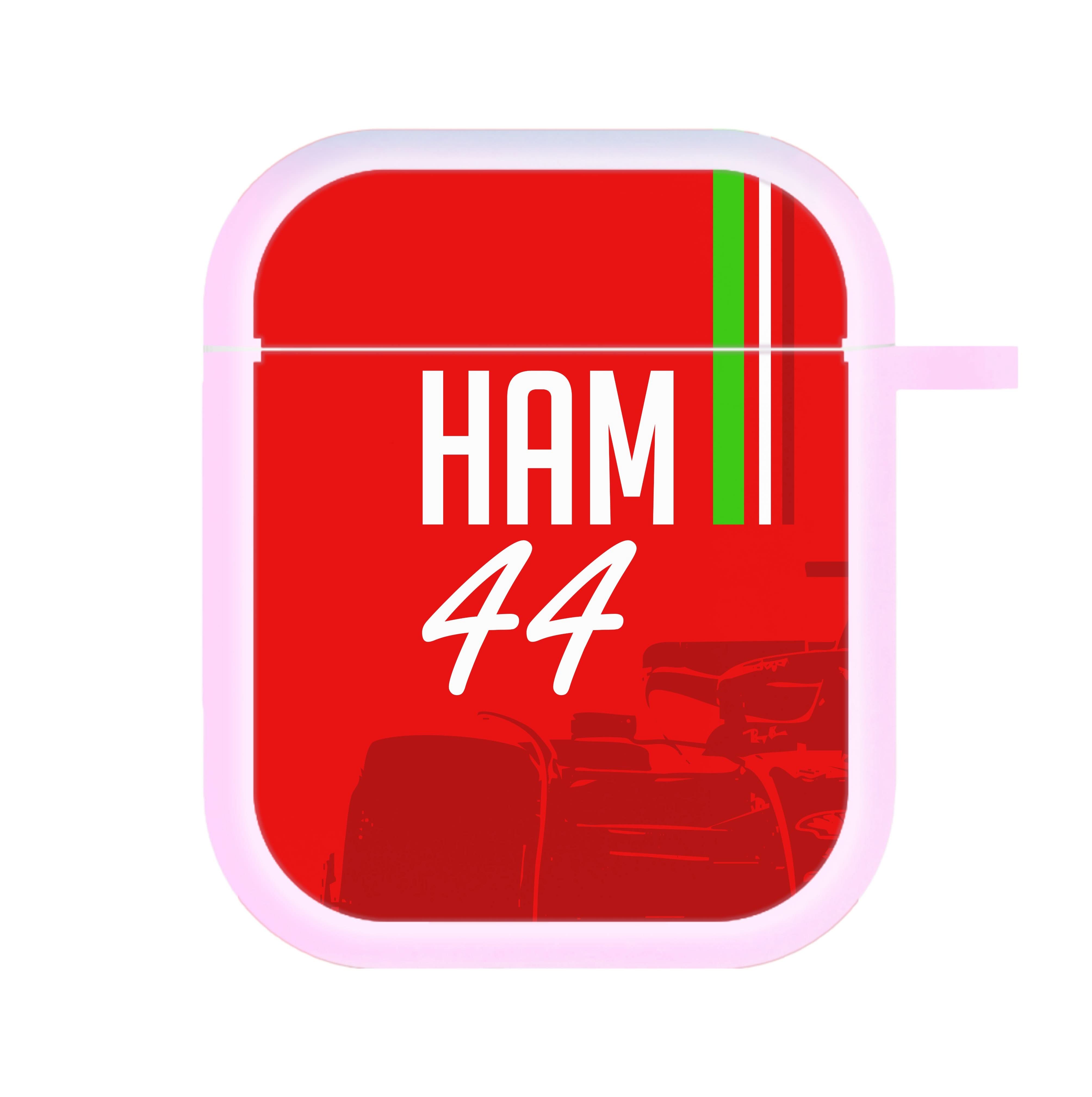 Dark Red Hamilton 44 AirPods Case