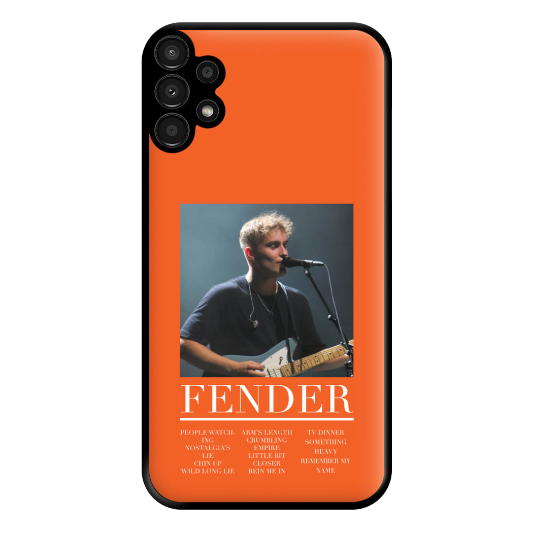 Fender Orange Song List Galaxy A13 Case