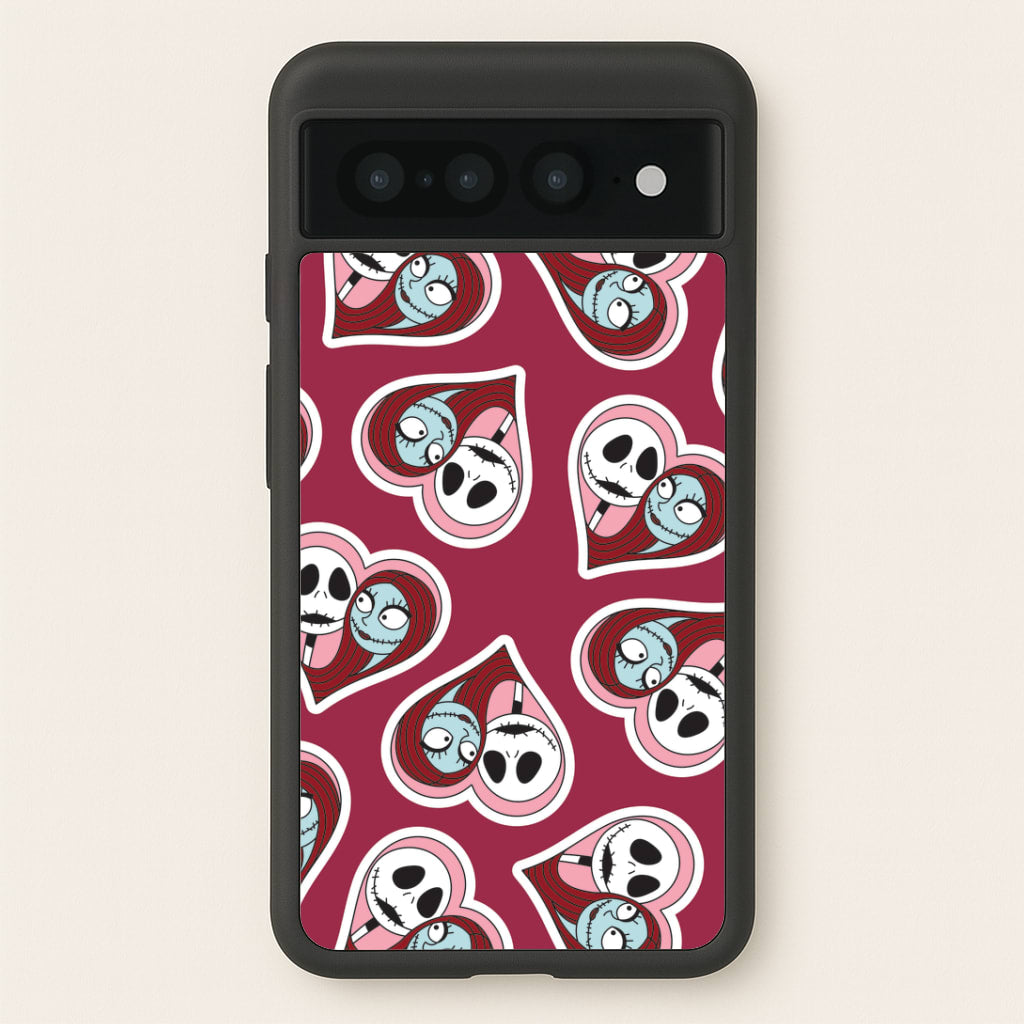 J And S Heart Pattern Google Pixel 7 Pro Case