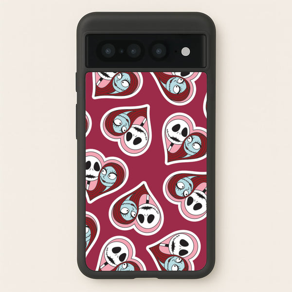 J And S Heart Pattern Google Pixel 7 Pro Case