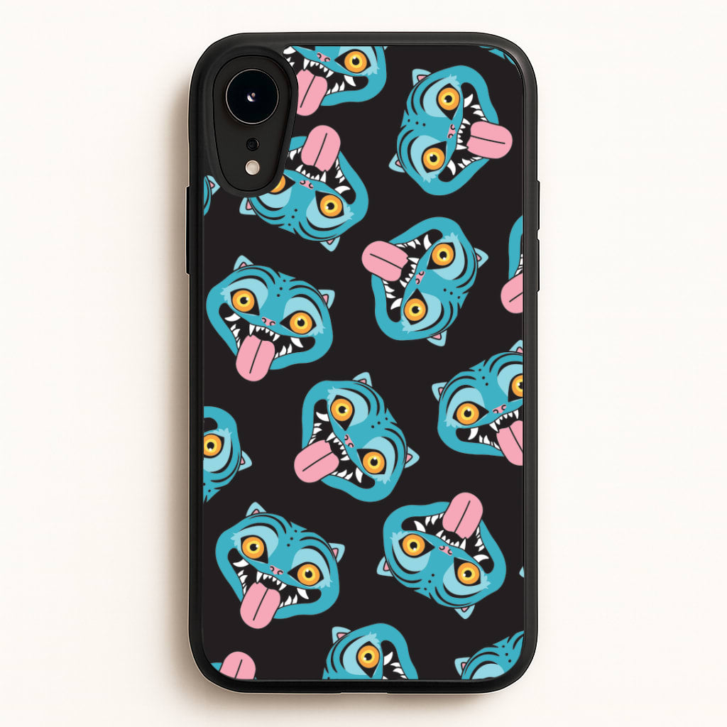 Demon Cat Pattern iPhone XR Case