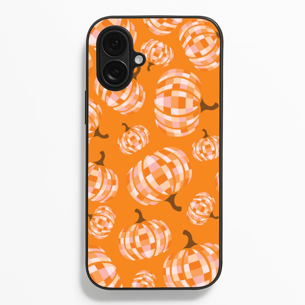 Disco Pumpkins Pattern iPhone 16 Plus Case