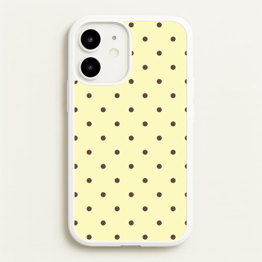 Vanilla & Chocolate Polka Dots iPhone 12 Mini Case