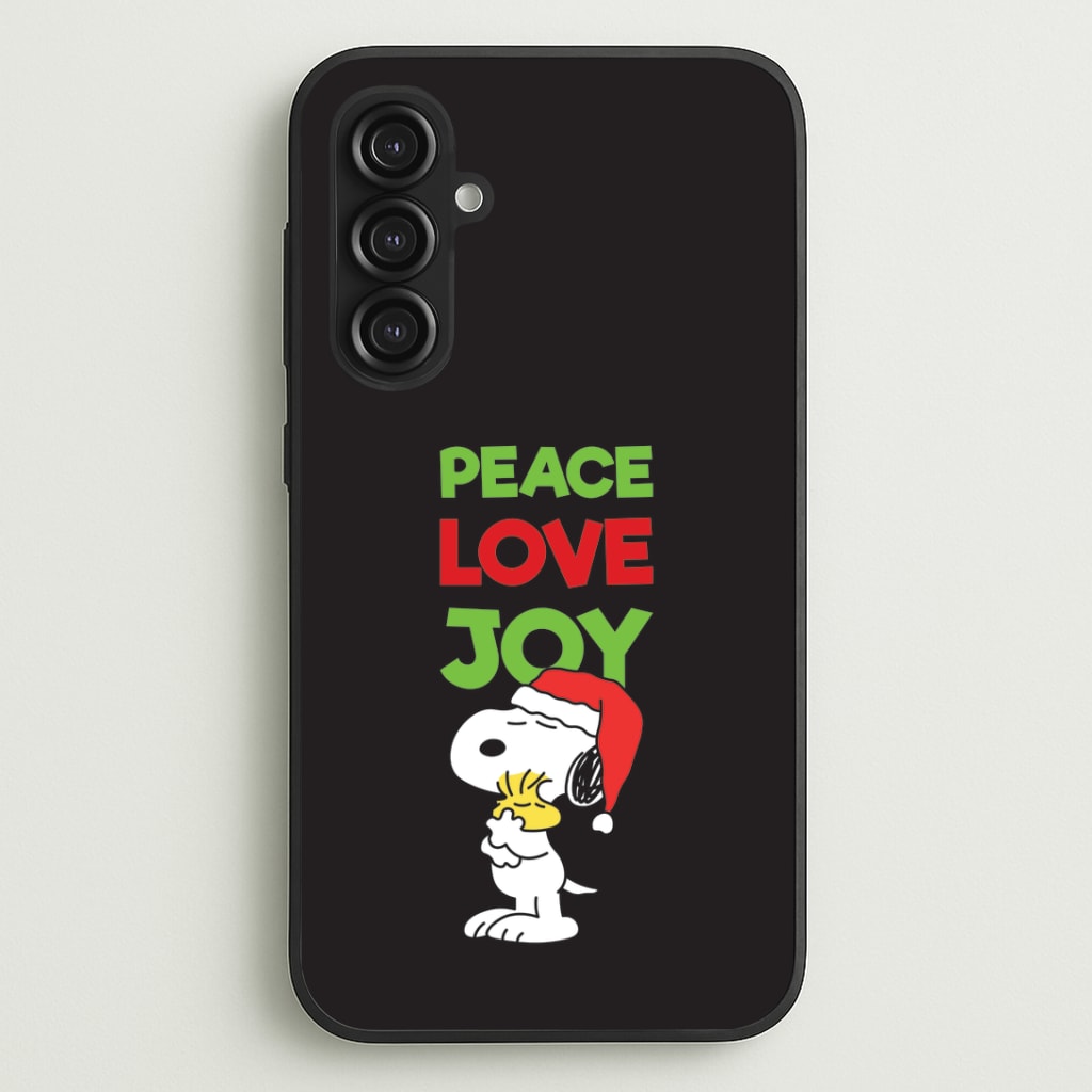 Peace, Love, Joy Christmas Cartoon Beagle Galaxy S23FE Case