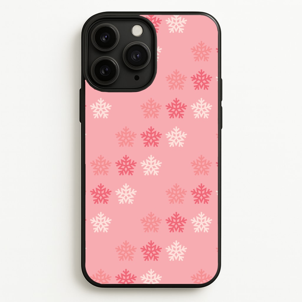 Red Slowflakes Christmas Pattern iPhone 11 Pro Case