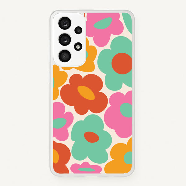 Abstract Trippy Retro Flowers Galaxy A53 Case
