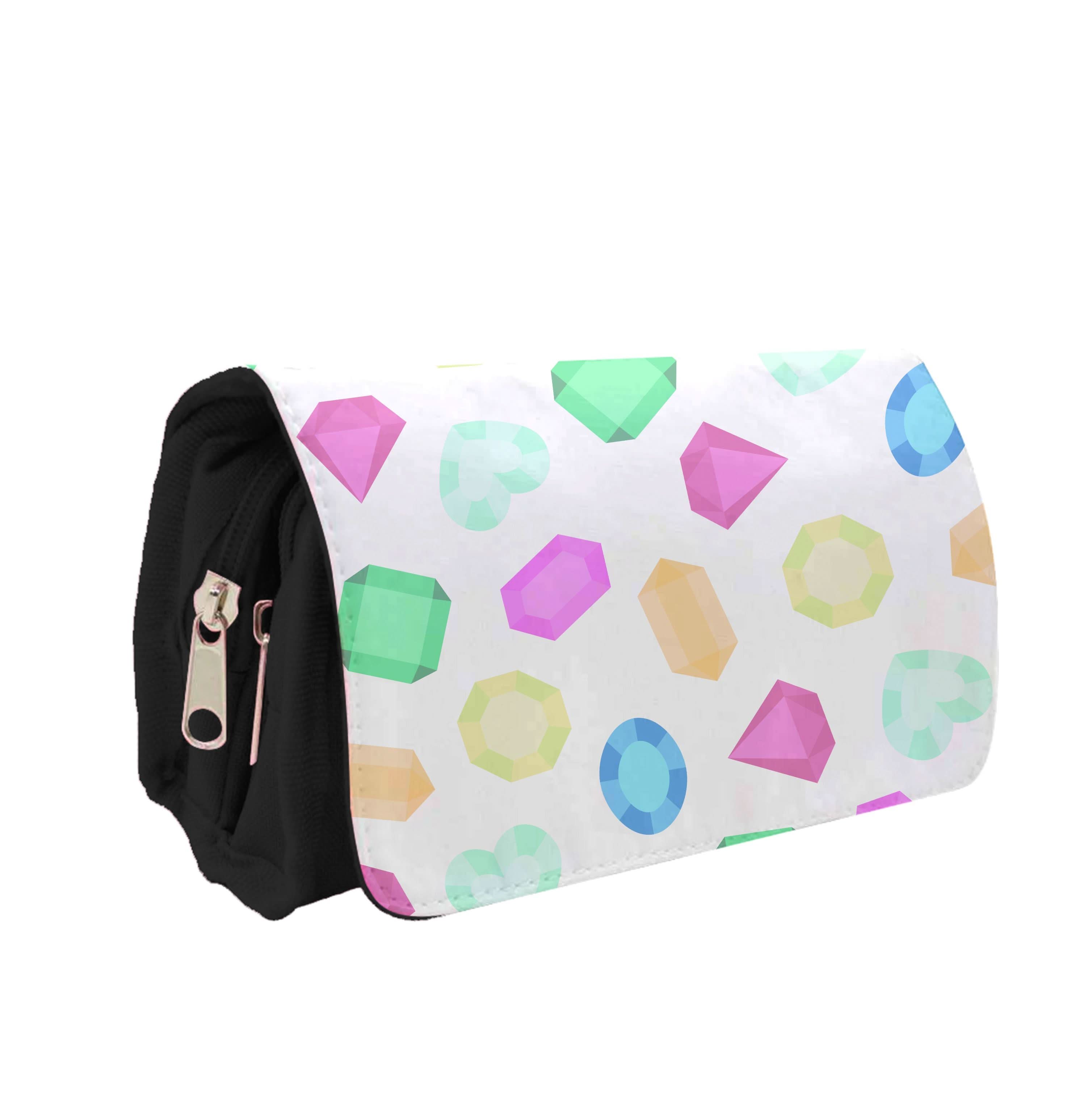 Cartoon Multicoloured Gems Pattern Pencil Case