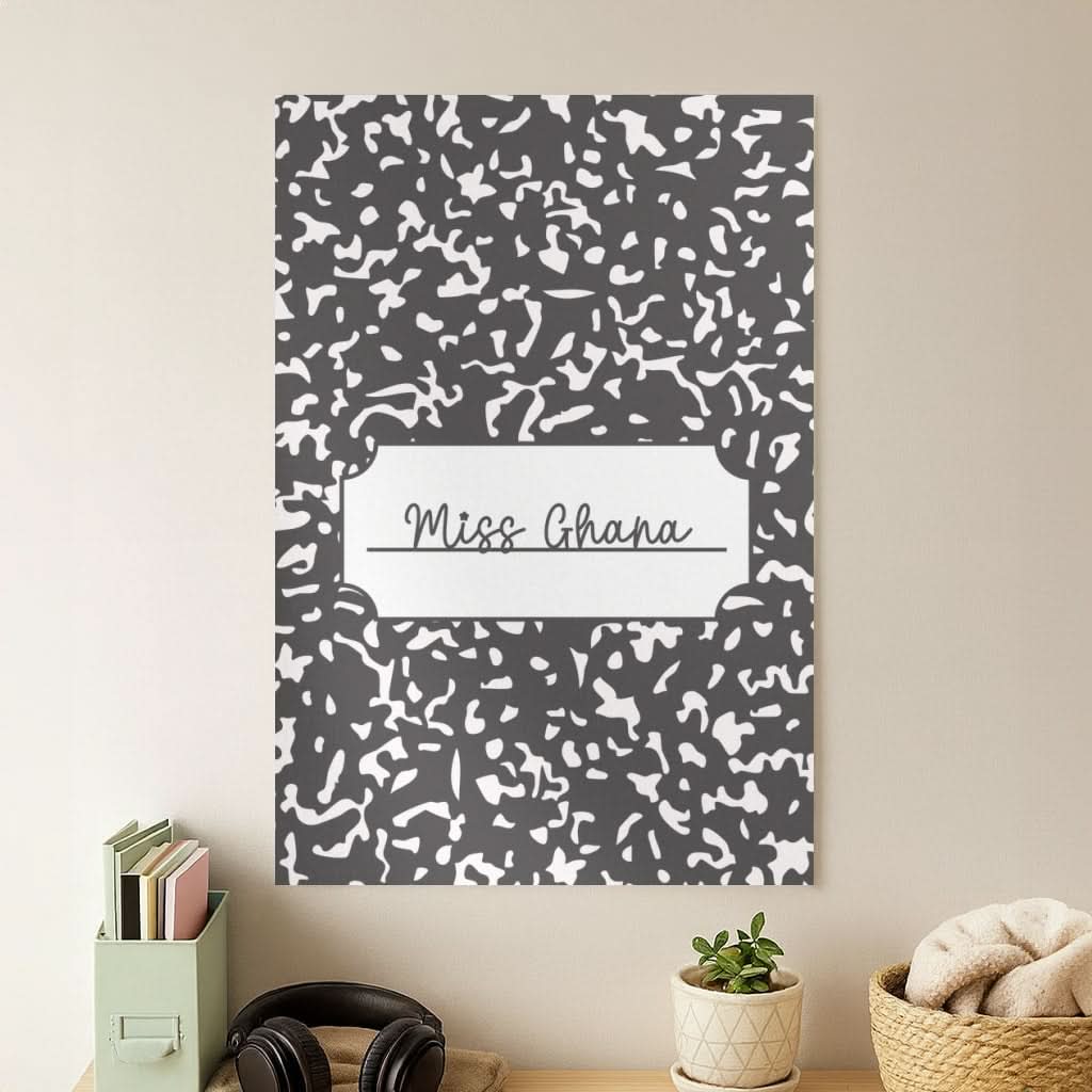 Personalised School Notebook Poster