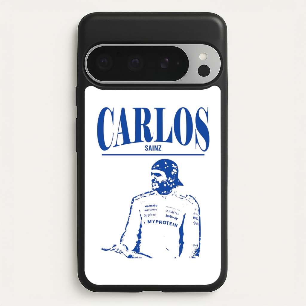 Carlos White And Blue Google Pixel 9 Pro XL Case