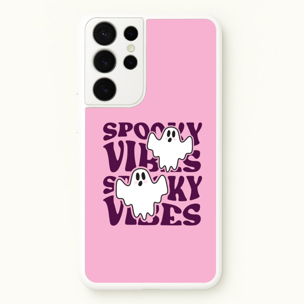 Spooky Vibes Pink Galaxy S21 Ultra Case