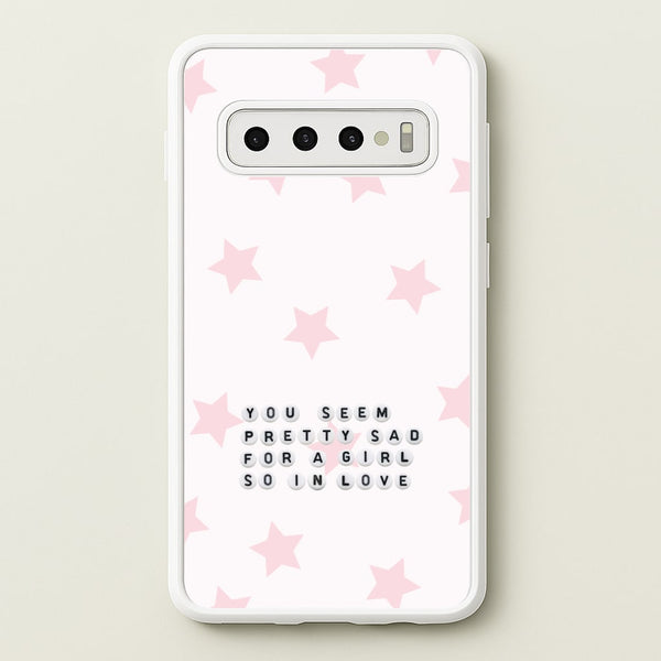 Pretty Sad Letter Beads Galaxy S10 Plus Case