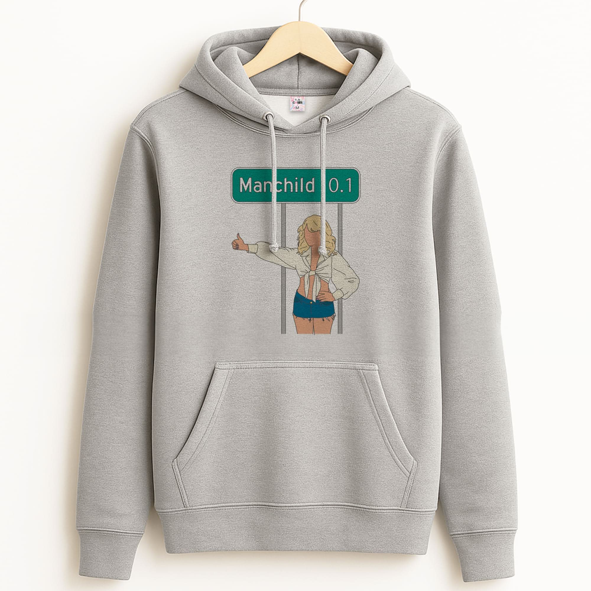 Man Child Miles Unisex Grey Hoodie