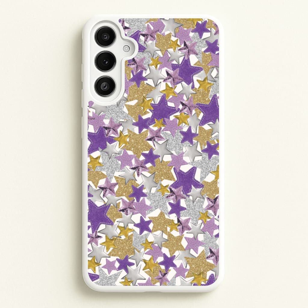 Mauve Stars Collage Galaxy A34 Case