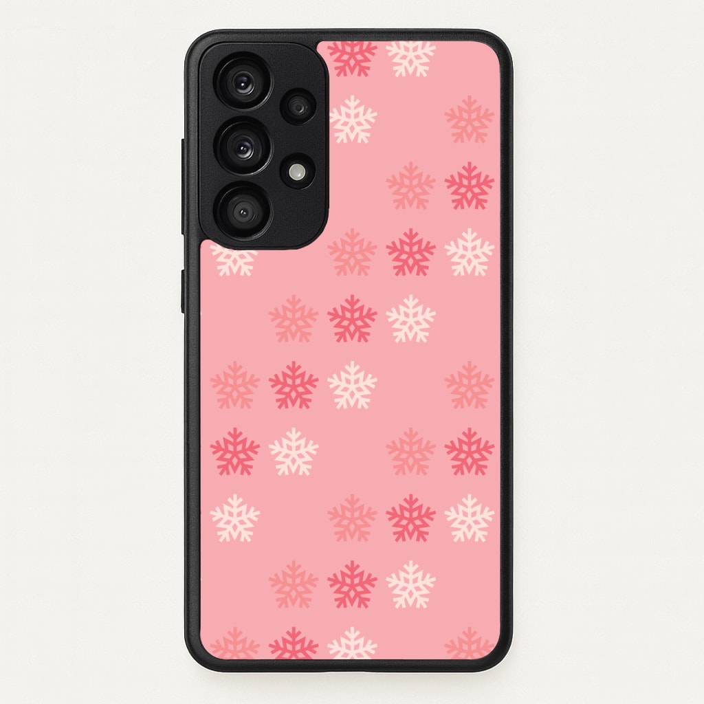 Red Slowflakes Christmas Pattern Galaxy A53 Case