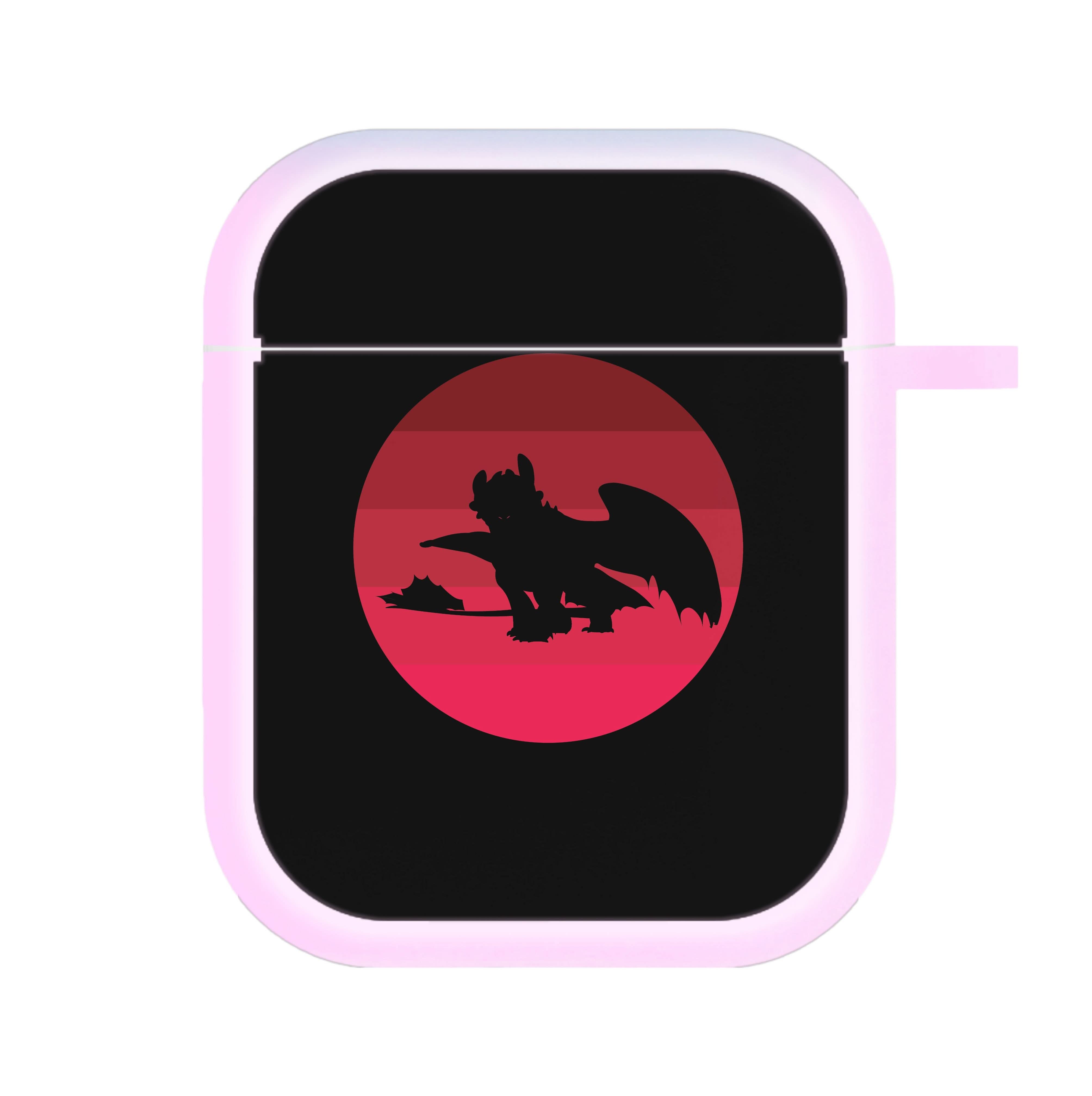 Red Sunset Dragon AirPods Case