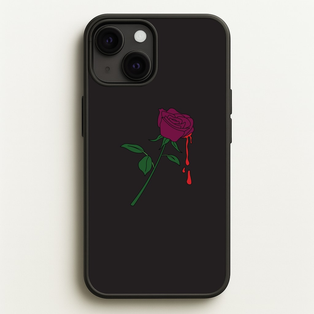 Dark Pink Rose iPhone 13 Mini Case