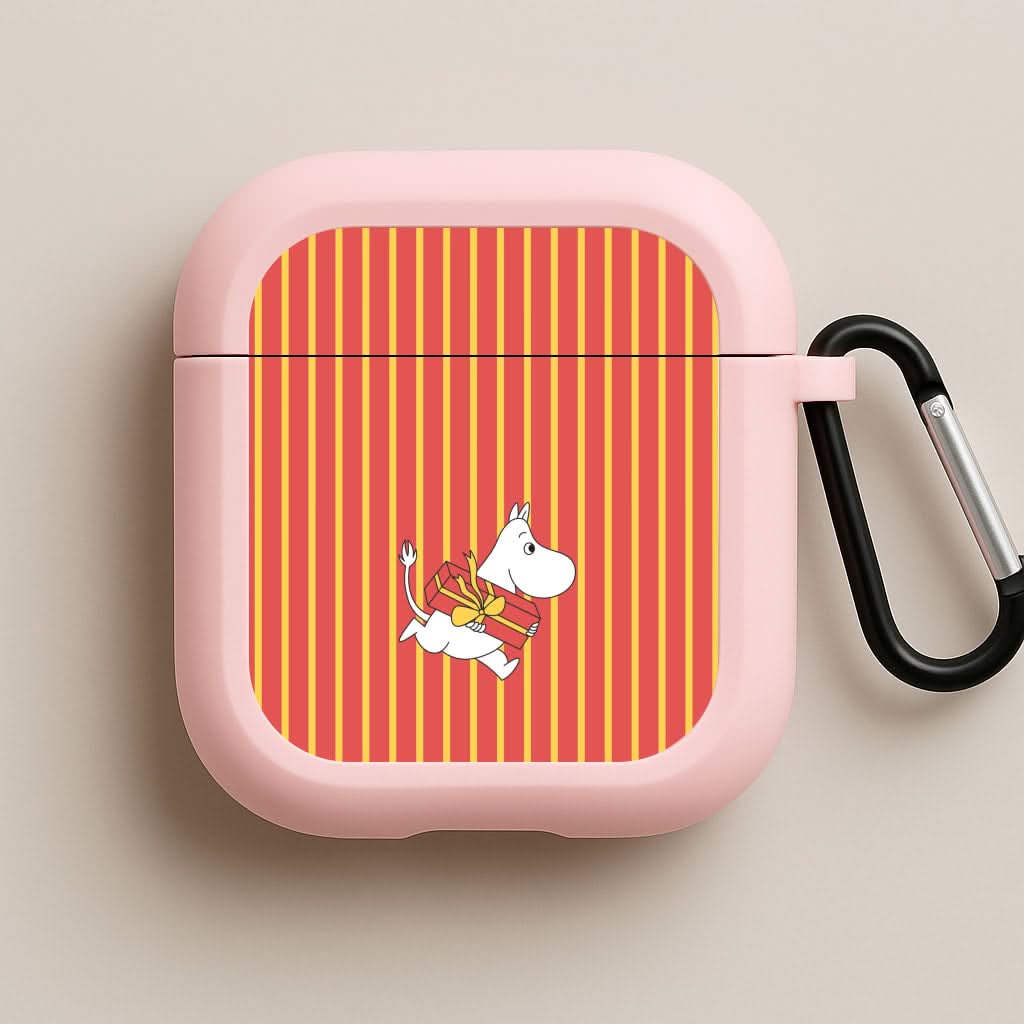 Red Present Moom Pink AirPods Case