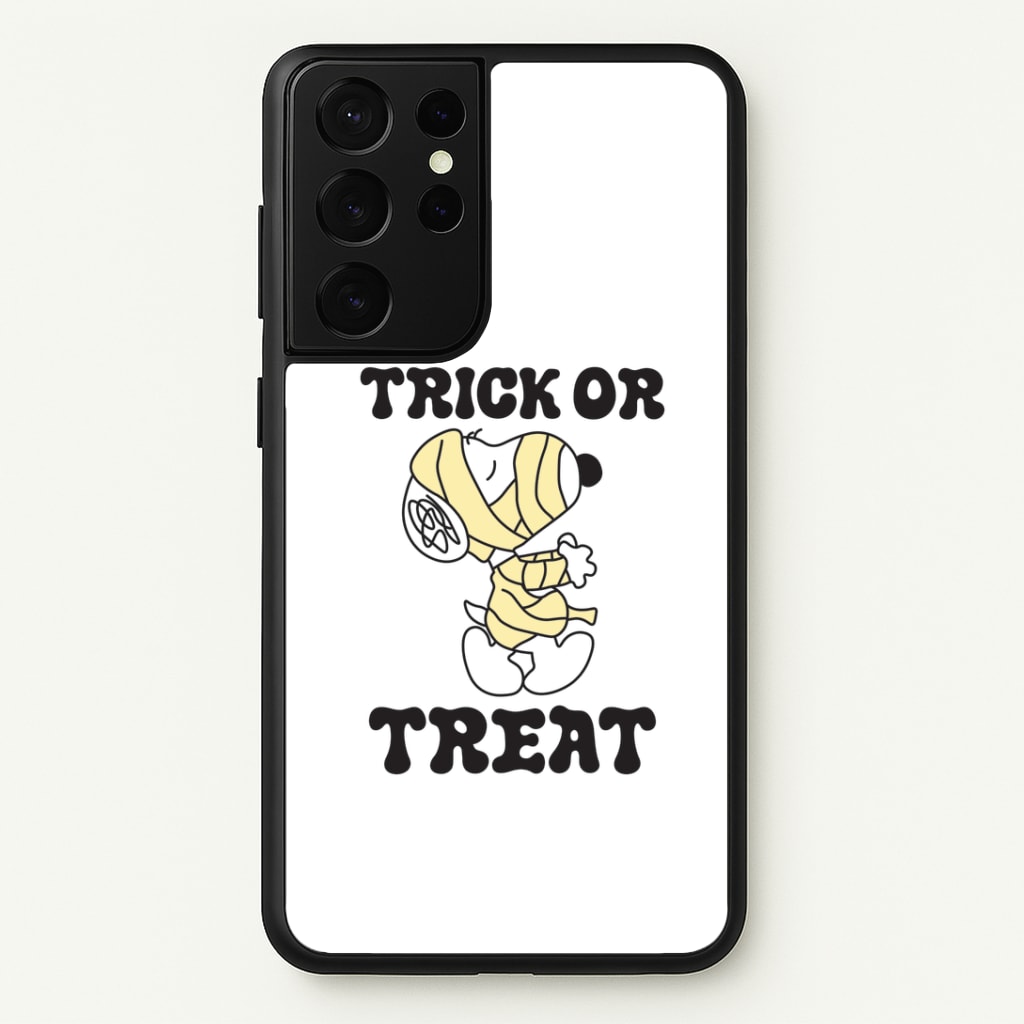 Trick Or Treat Cartoon Beagle Galaxy S21 Ultra Case