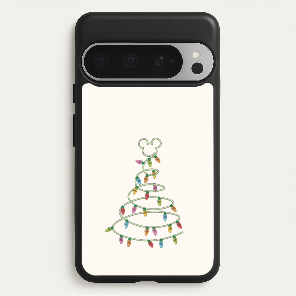 Cartoon Mouse Christmas Tree Lights Google Pixel 9 Pro XL Case