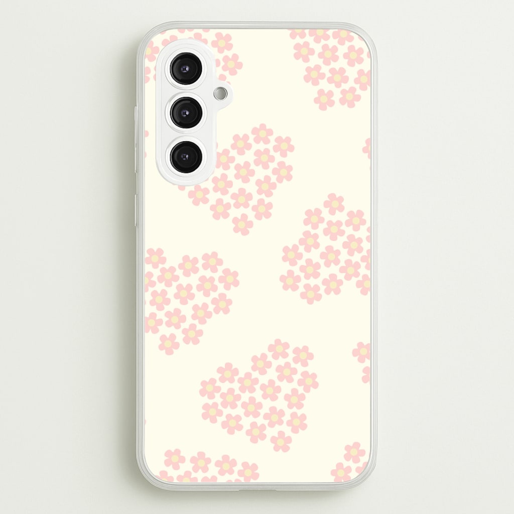 Flower Hearts Pattern Galaxy S23FE Case