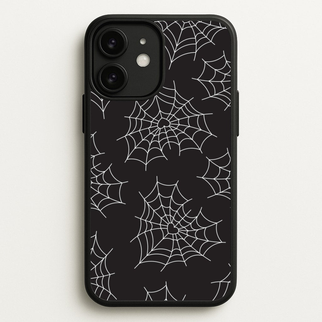 Spiderweb Hearts Pattern iPhone 11 Case